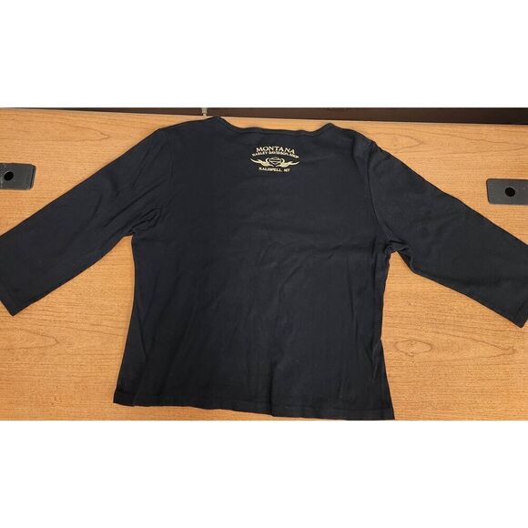 Harley-Davidson 2X long sleeved blacktop with embellished Top Rainbow Multicolor - Picture 5 of 6